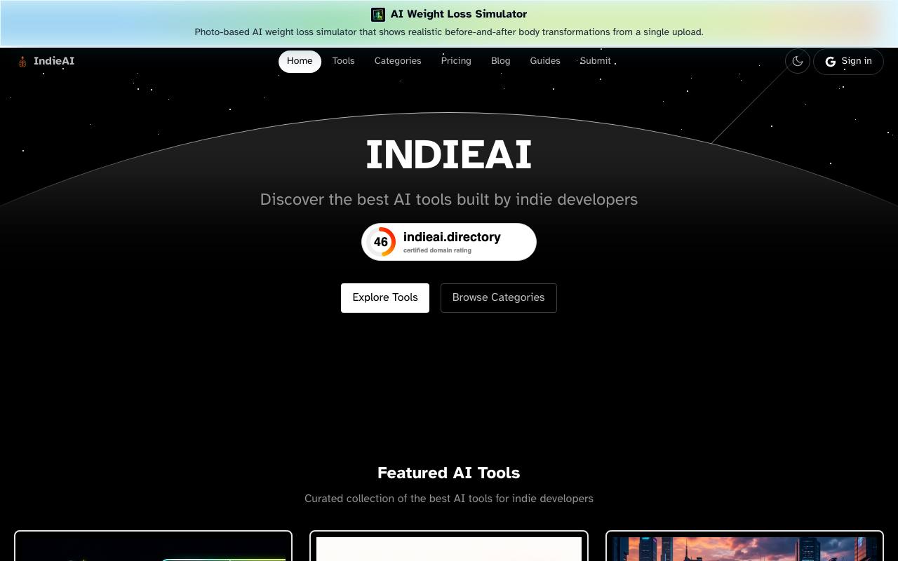 IndieAI Directory 截图 1