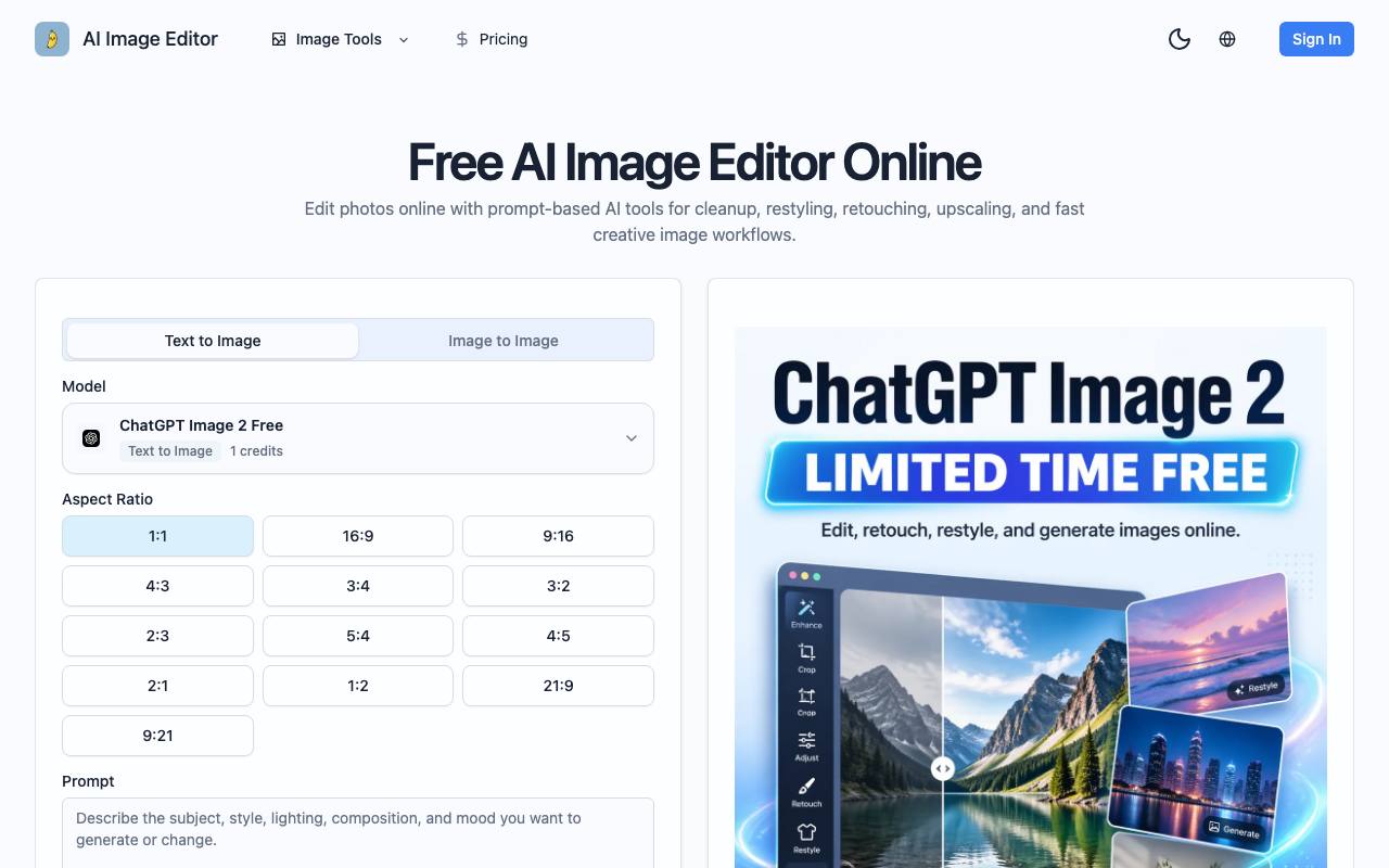 AI Image Editor 截图 1