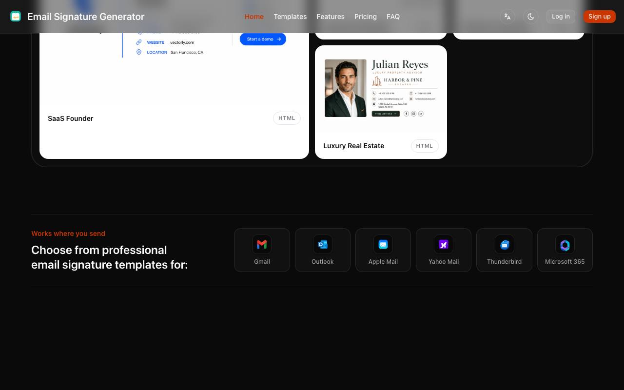 email signature generator 截图 2