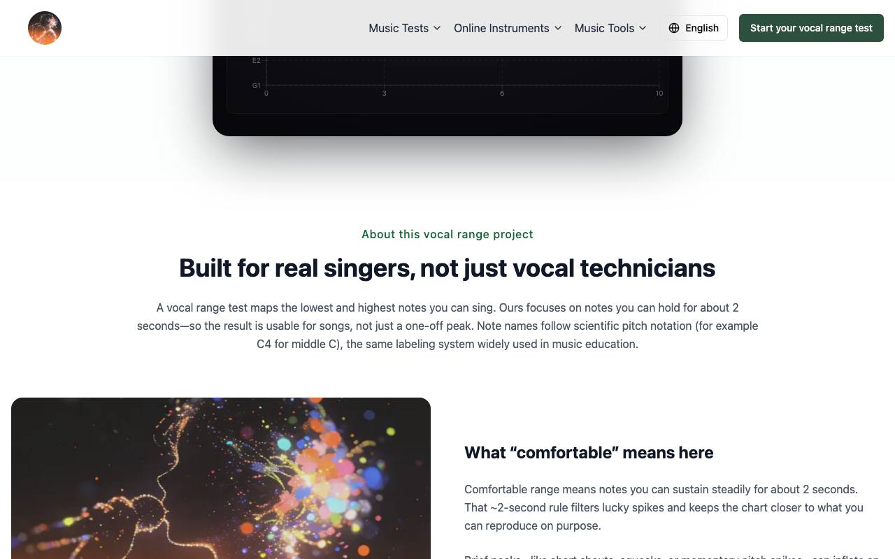vocal range test 截图 2