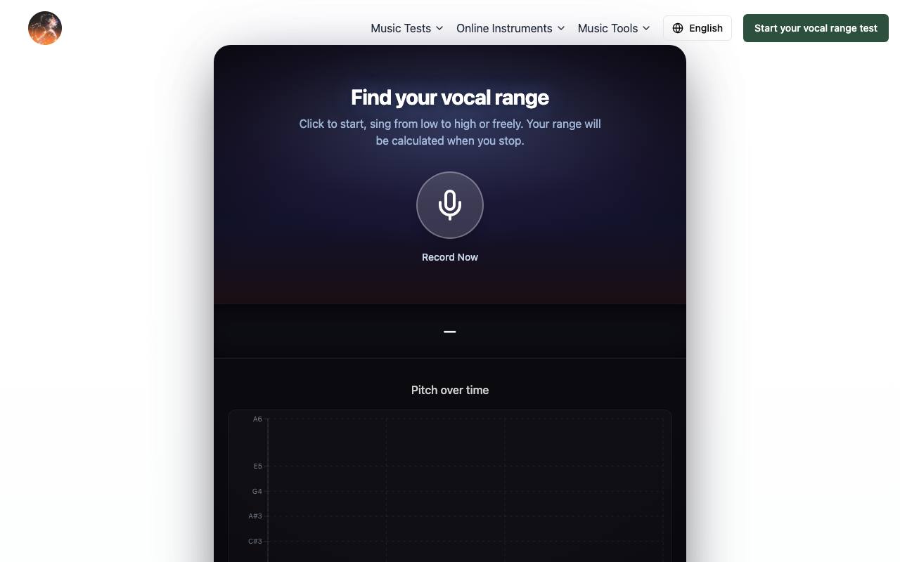 vocal range test 截图 1