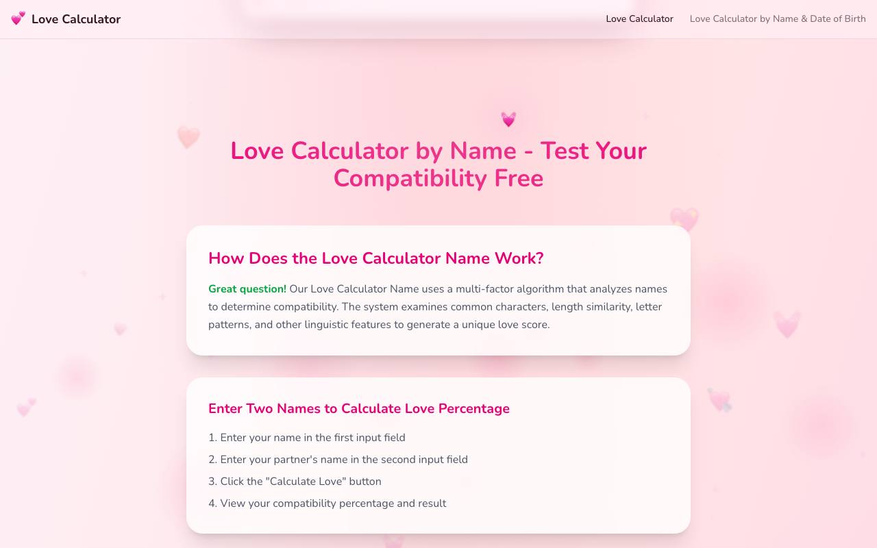 lovecalculator.vip 截图 2