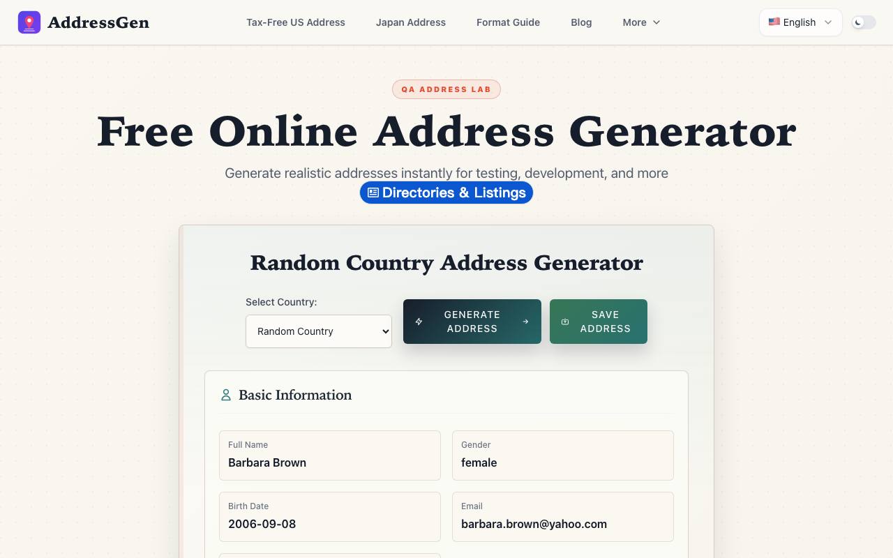 Address Generator 截图 1