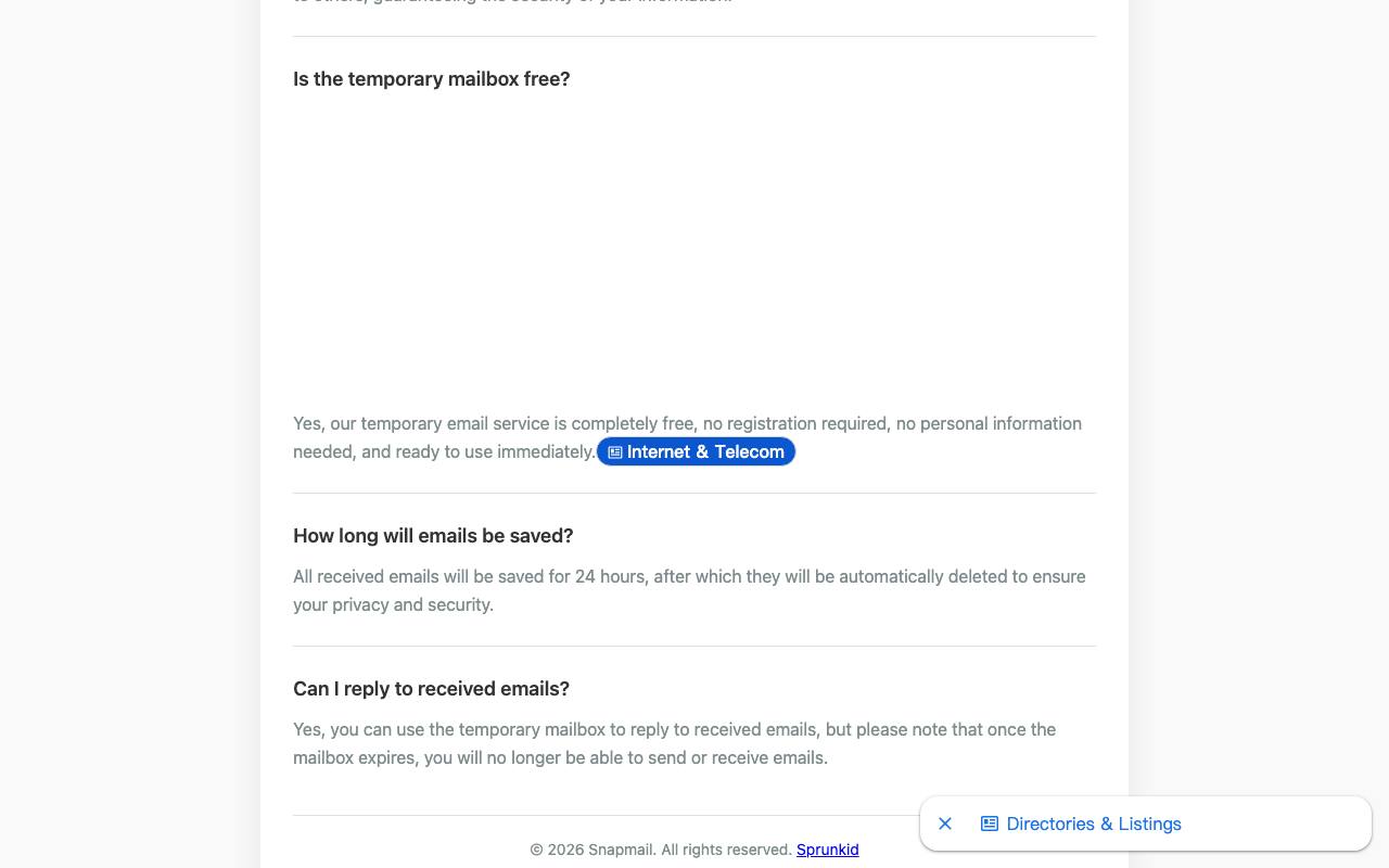 snapmail - 临时邮箱 截图 4