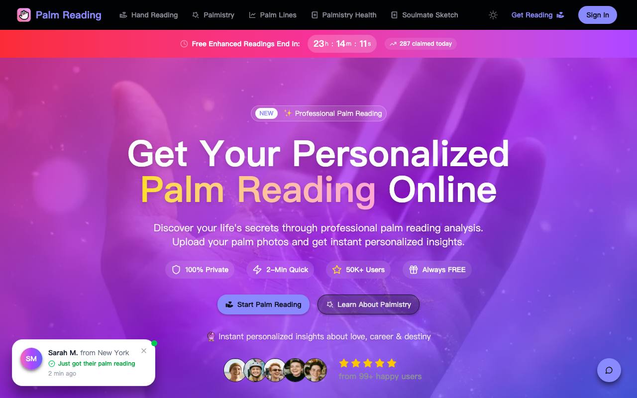 palm reading online 截图 1