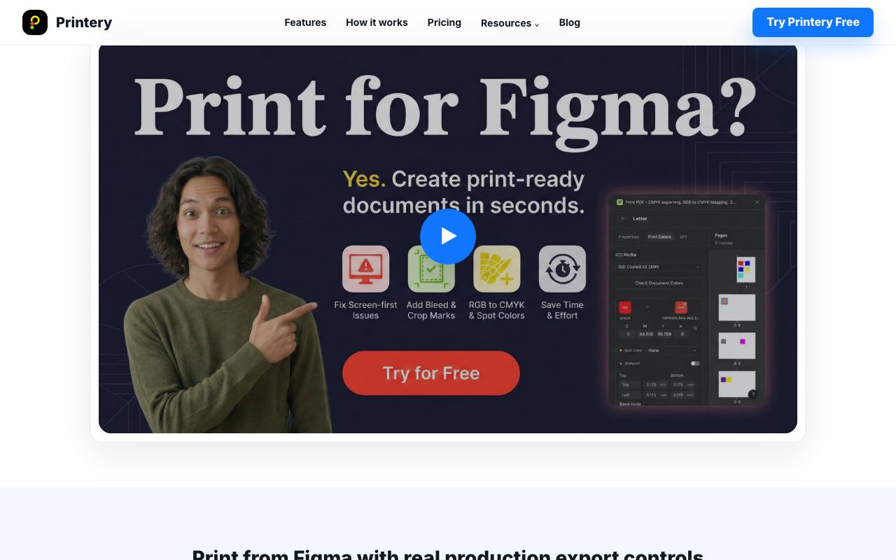 Figma 打印工具落地页 截图 2