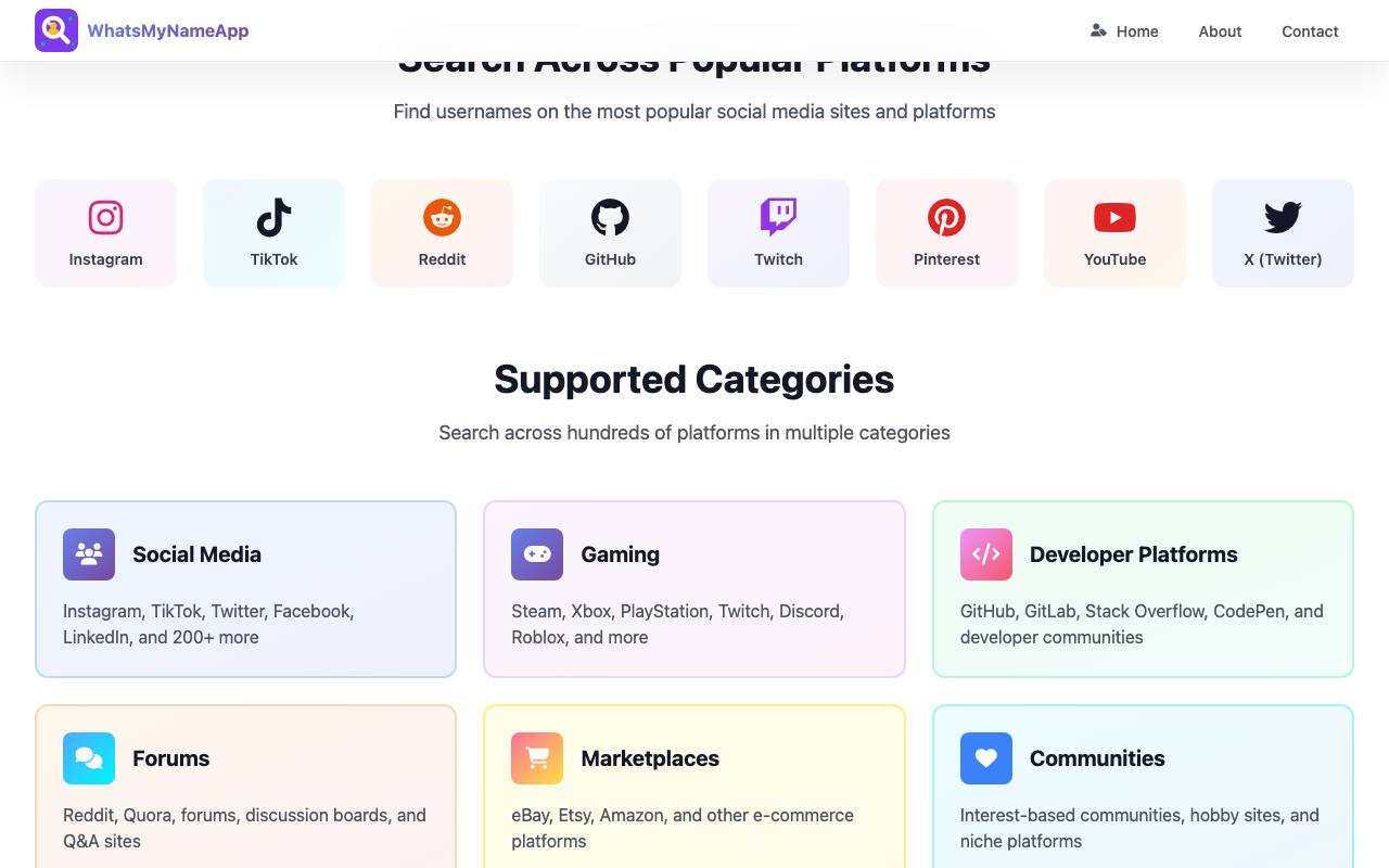 WhatsMyName App 截图 2
