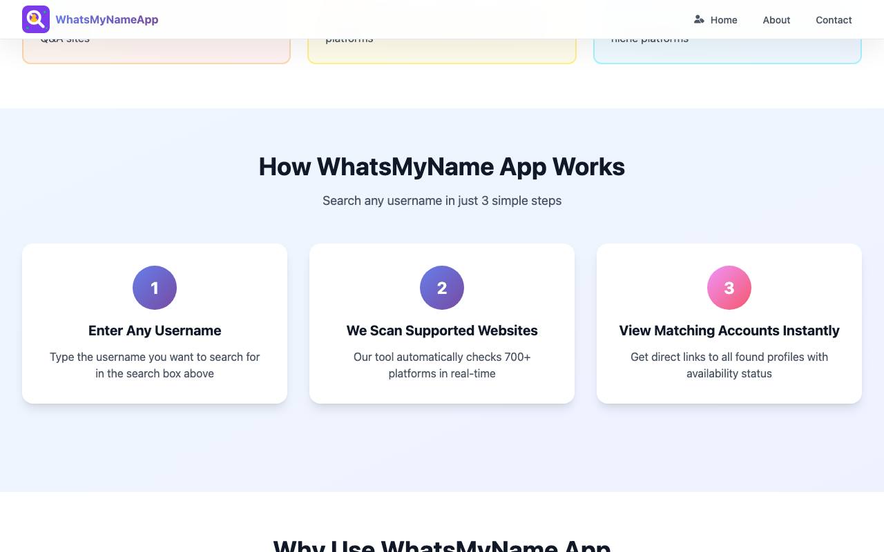 WhatsMyName App 截图 3