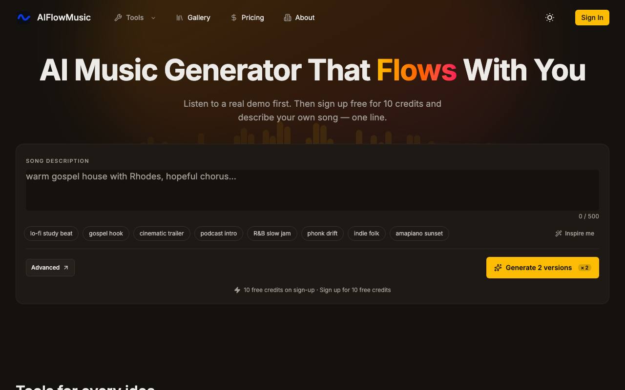 AIFlowMusic 截图 1