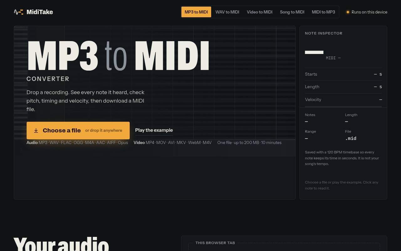 MidiTake 截图 1