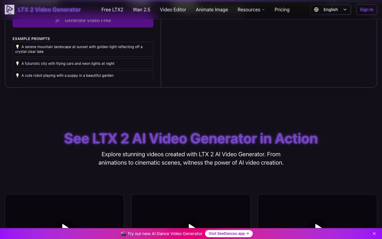 LTX 2 AI Video Generator 截图 4