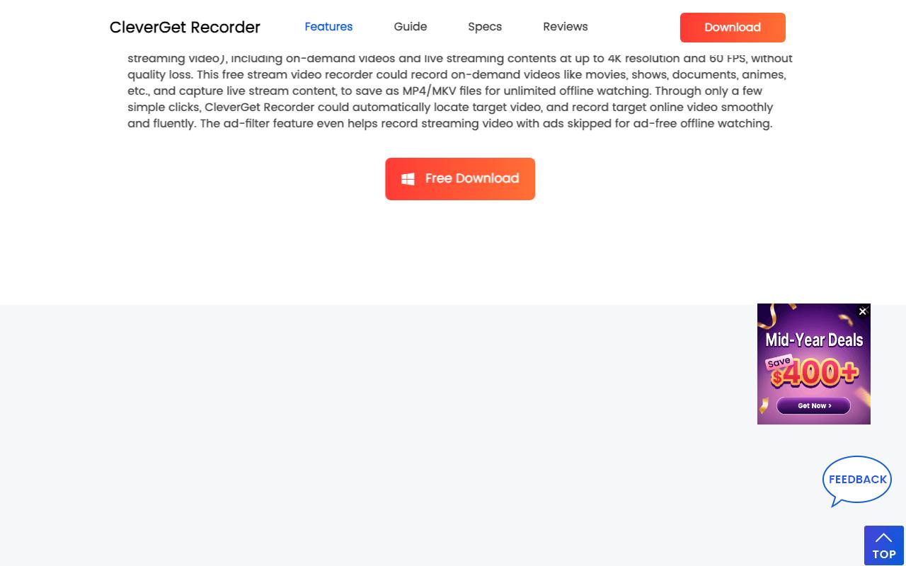 CleverGet Free Recorder 截图 3