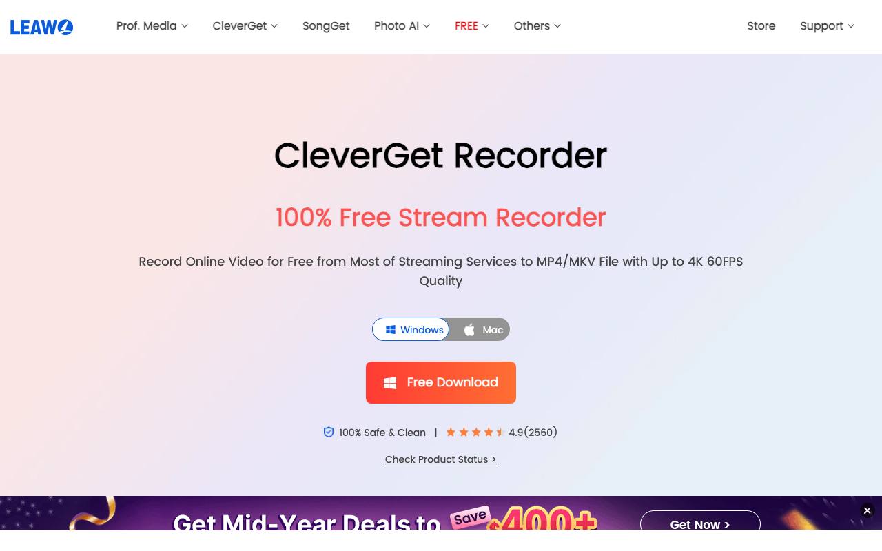 CleverGet Free Recorder 截图 1
