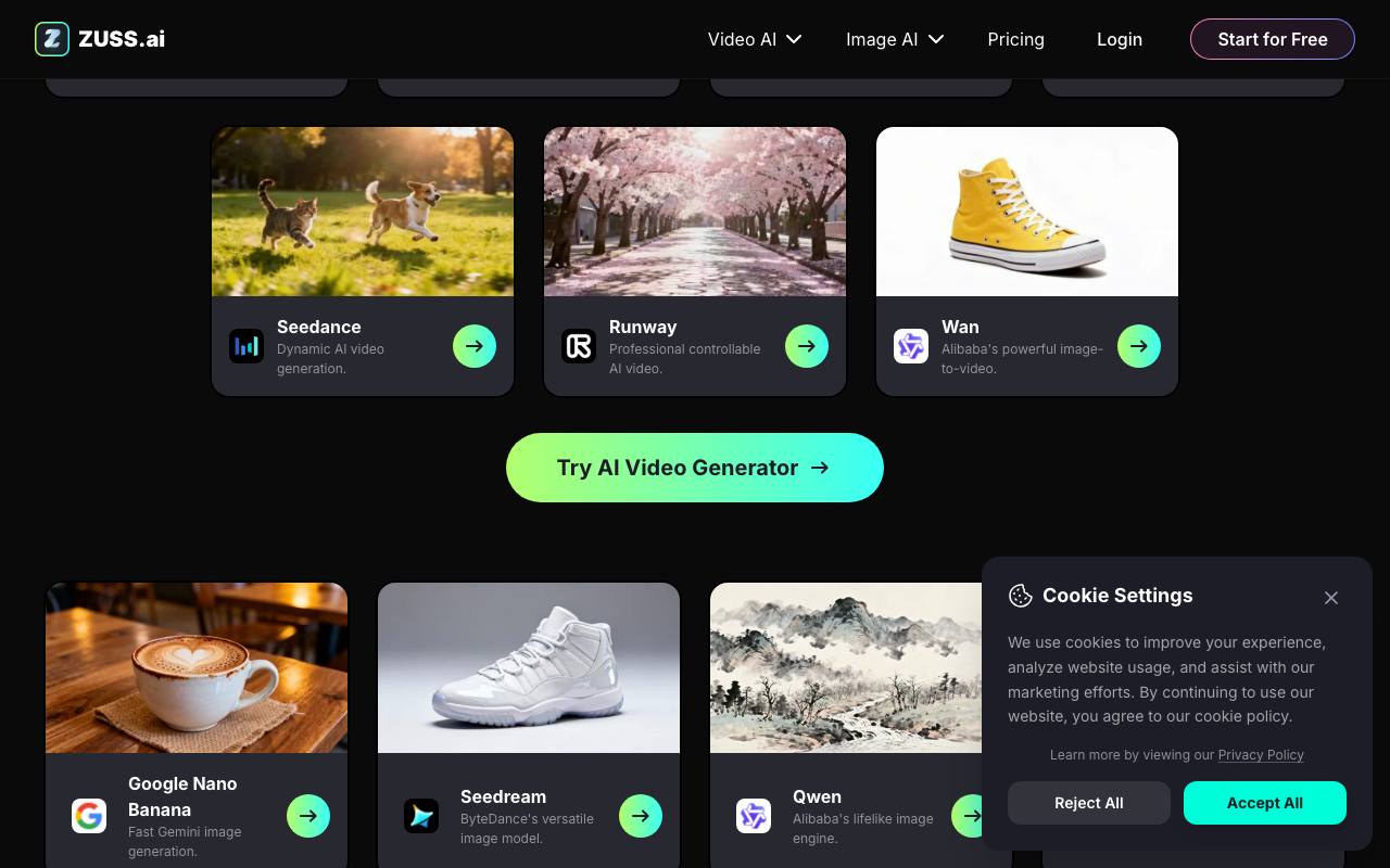 Zuss AI Video Generator 截图 3
