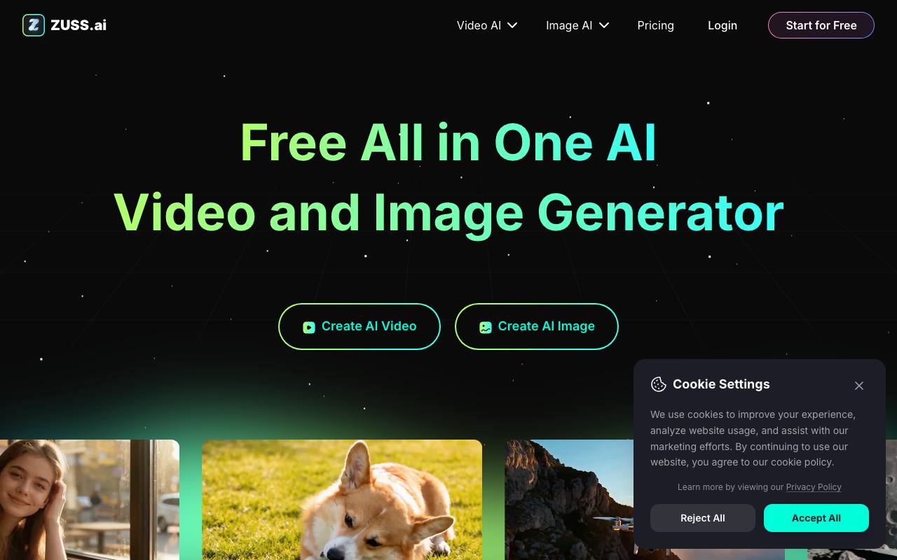 Zuss AI Video Generator 截图 1