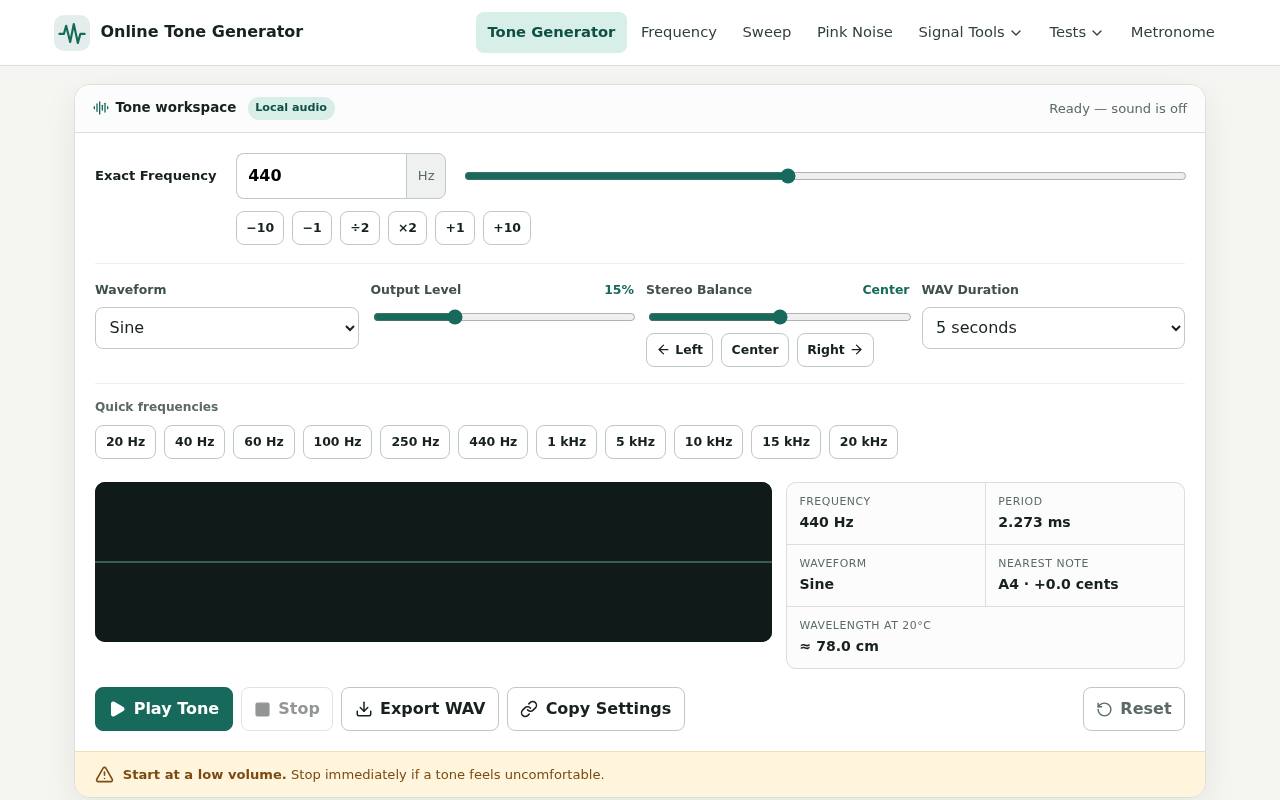Online Tone Generator 截图 1