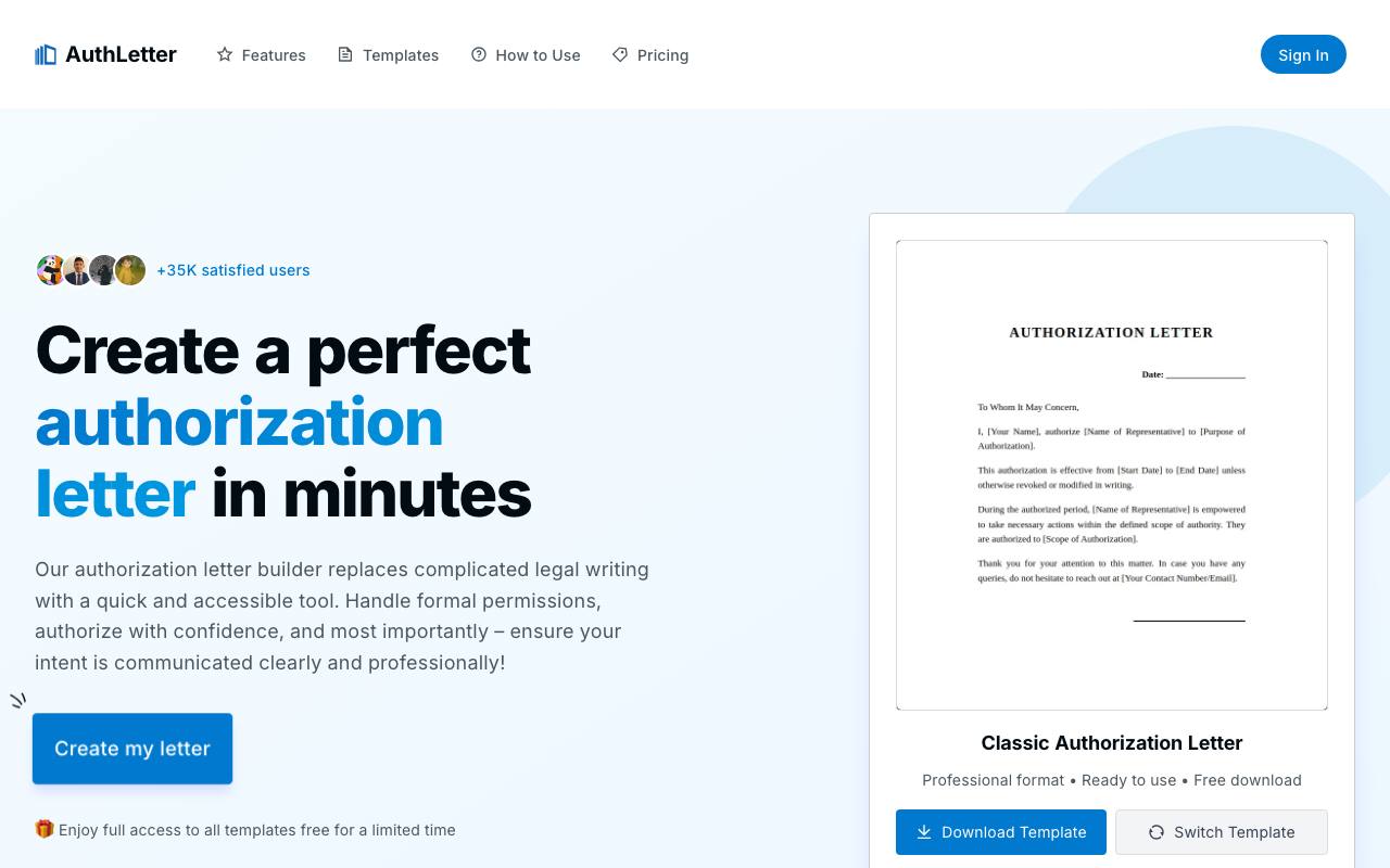 authletter.com 截图 1