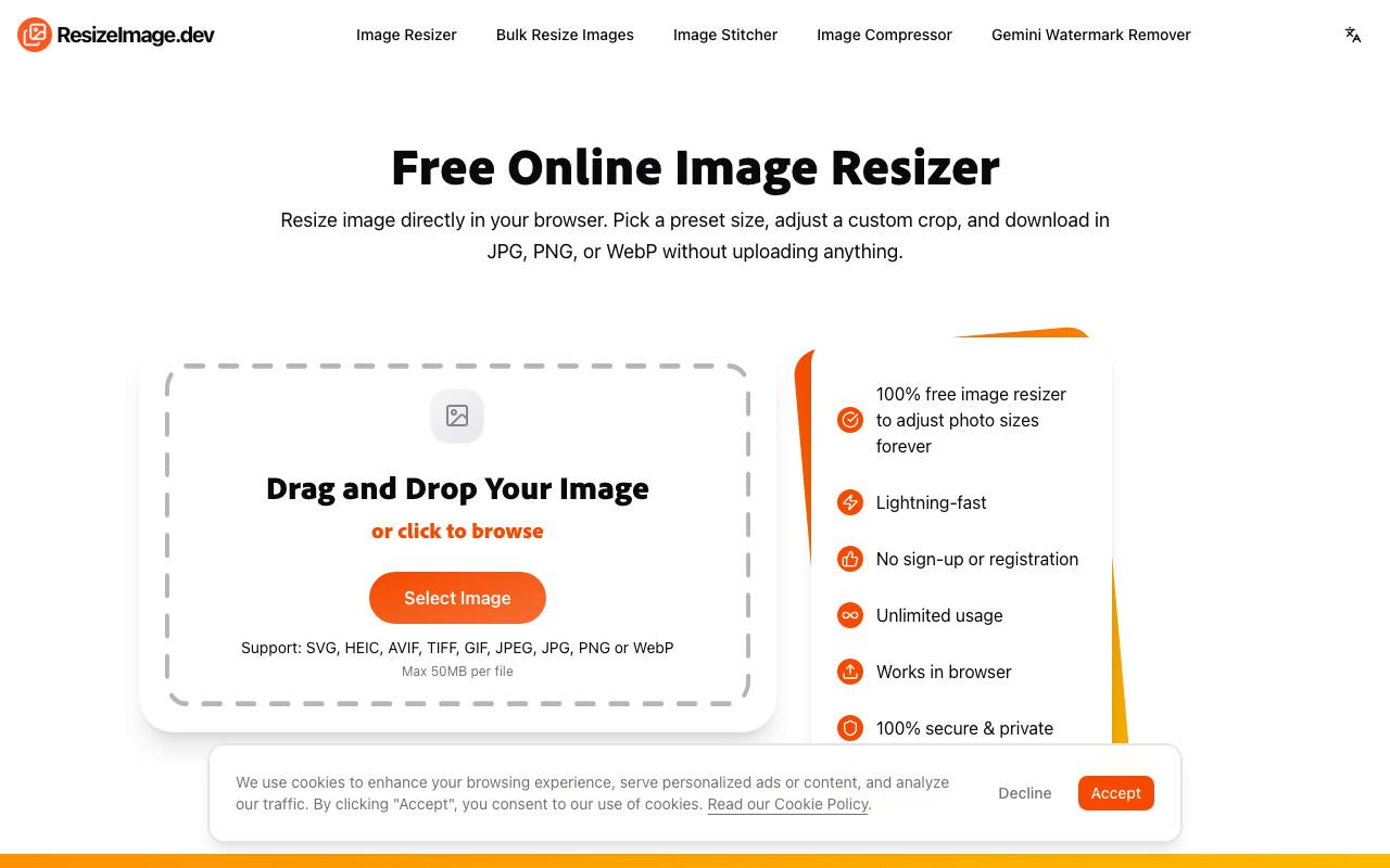 ResizeImage.dev 截图 1