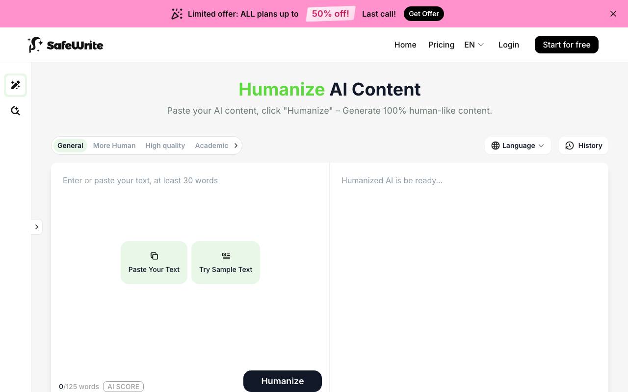 SafeWrite AI 截图 1