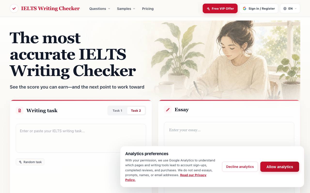 IELTS Writing Checker 截图 1