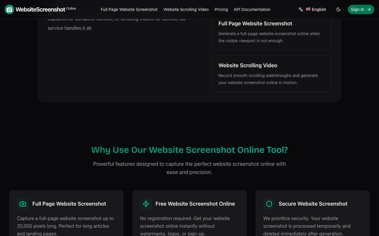 WebsiteScreenshot.online 截图 3