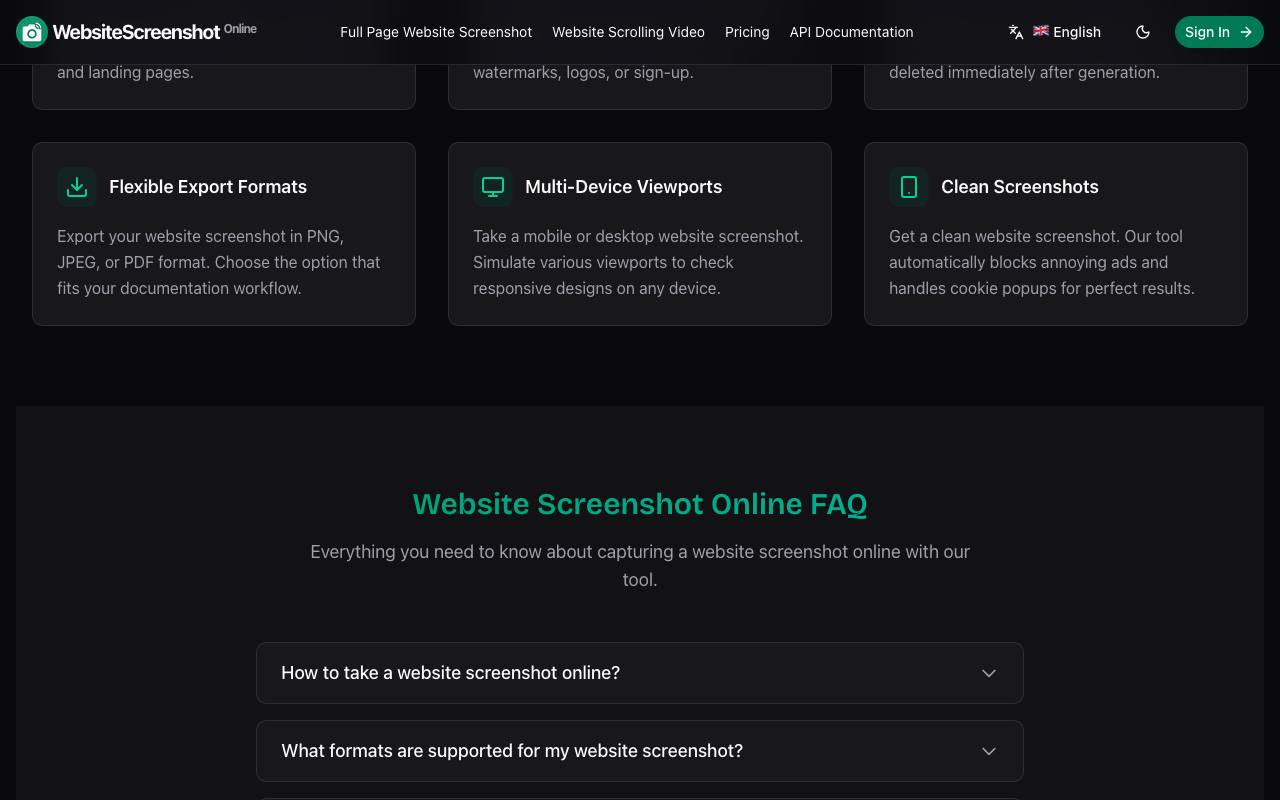 WebsiteScreenshot.online 截图 4