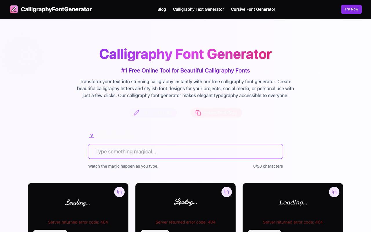 Calligraphy Font Generator 截图 1