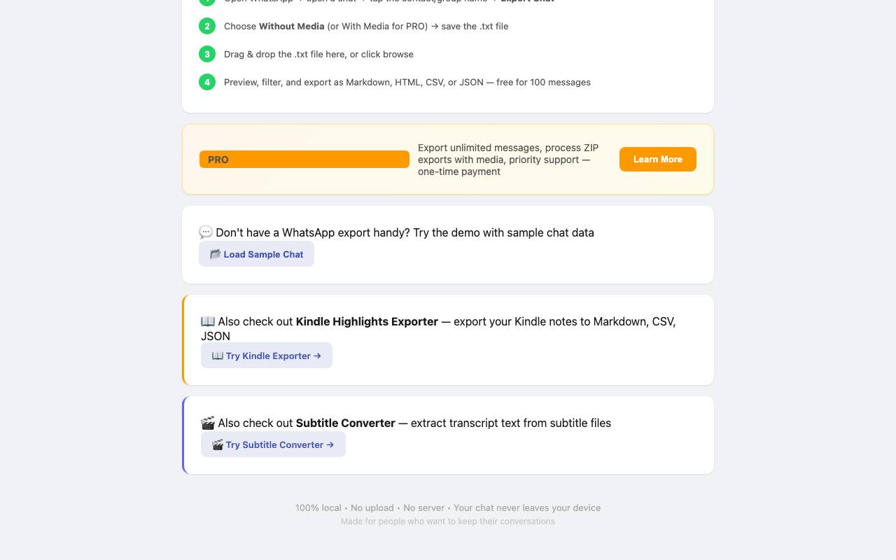 WhatsApp Chat Formatter 截图 2